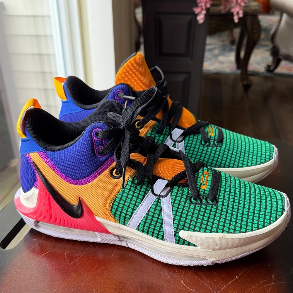 Nike Multicolor Athletic Sneakers — Green, Orange, Purple & Pink